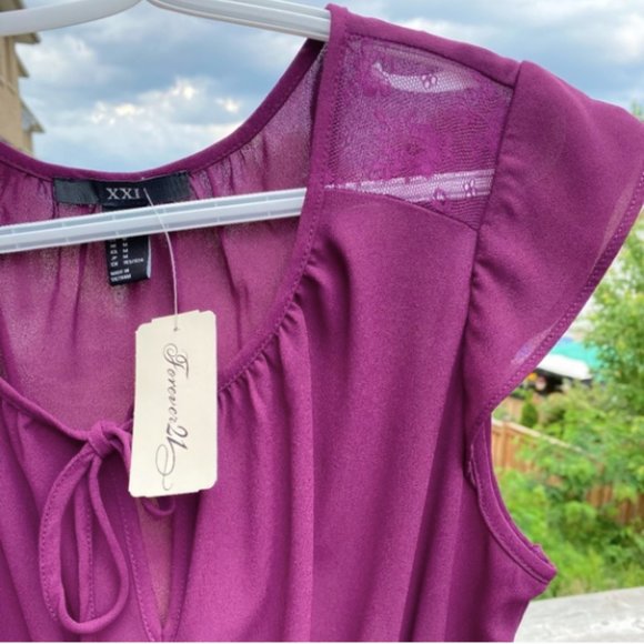NEW Forever 21 Purple Dress (Medium) - Picture 2 of 2
